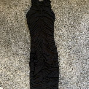 MIDI Black dress scrunched
